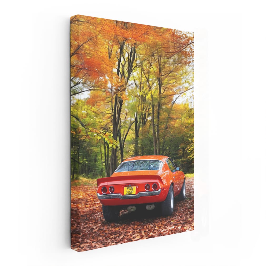 1971 Chevy Camaro in Autumn Woods - Classic American Muscle