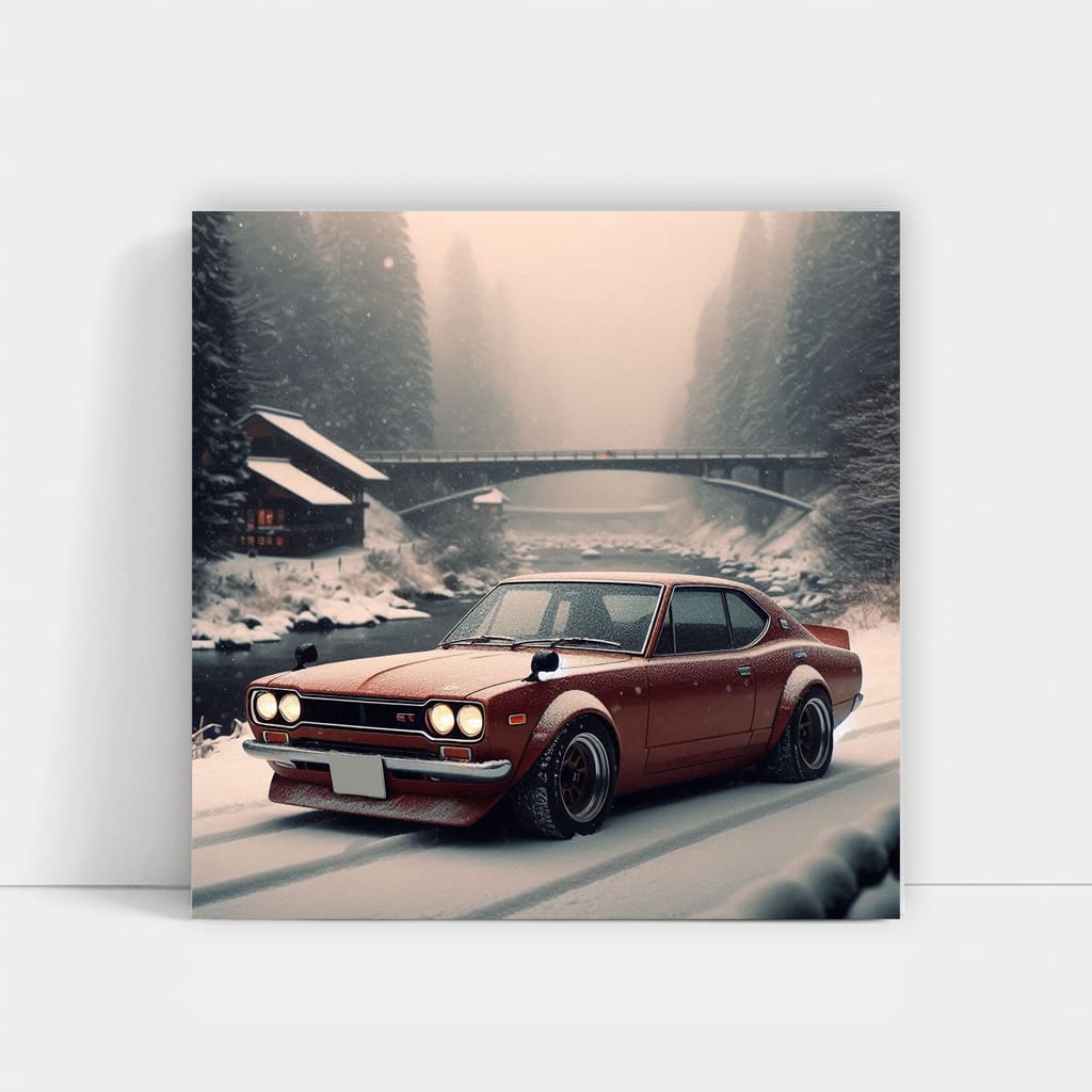 1971 Nissan Skyline GT-R in Snowfall - Timeless Elegance