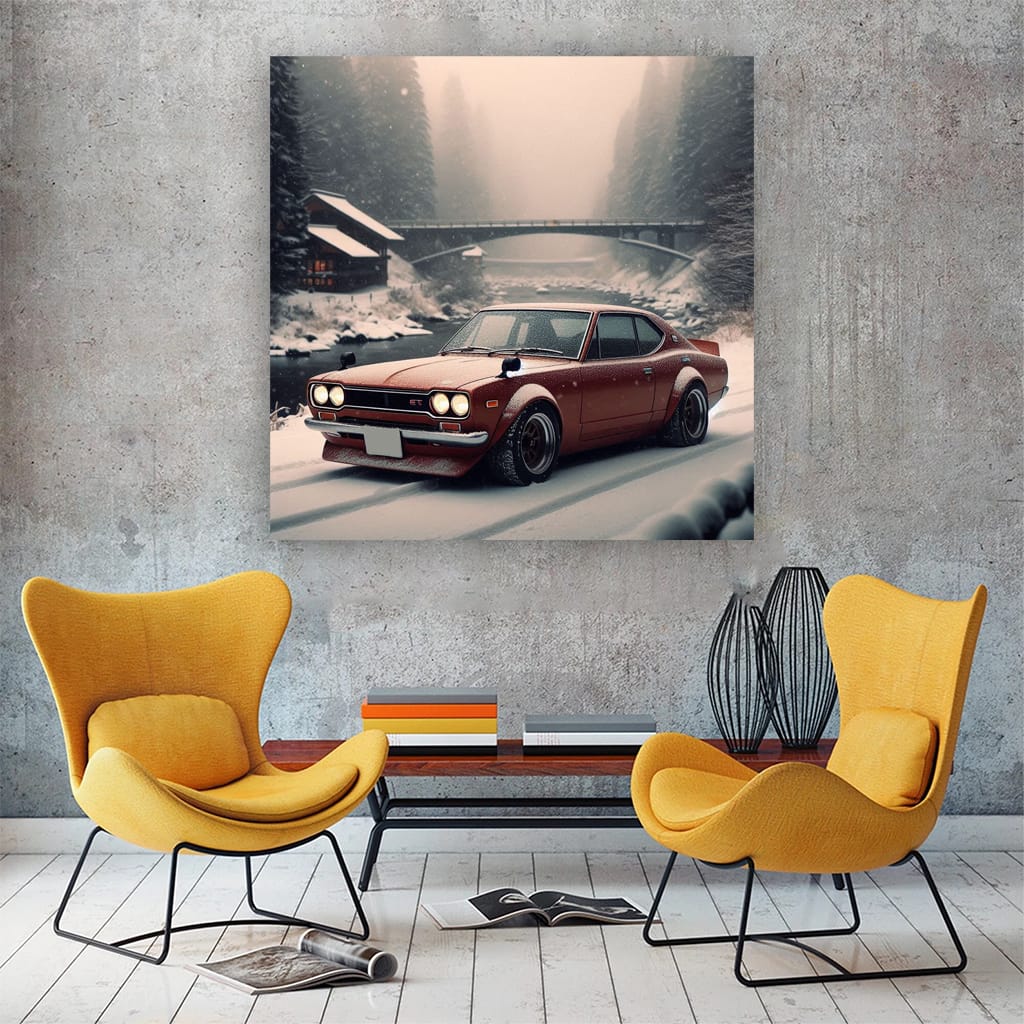 1971 Nissan Skyline GT-R in Snowfall - Timeless Elegance