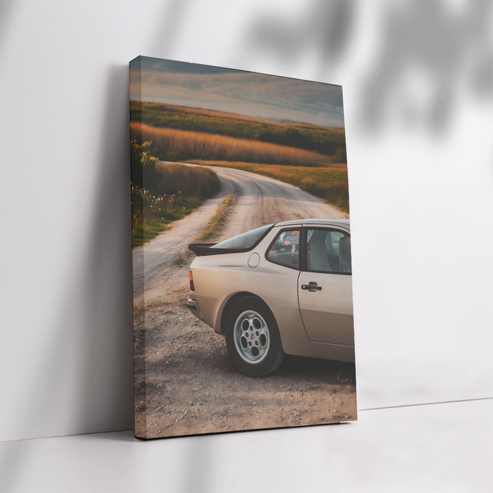 1985 Porsche 944 Lux Gliding on Highway - Classic Elegance