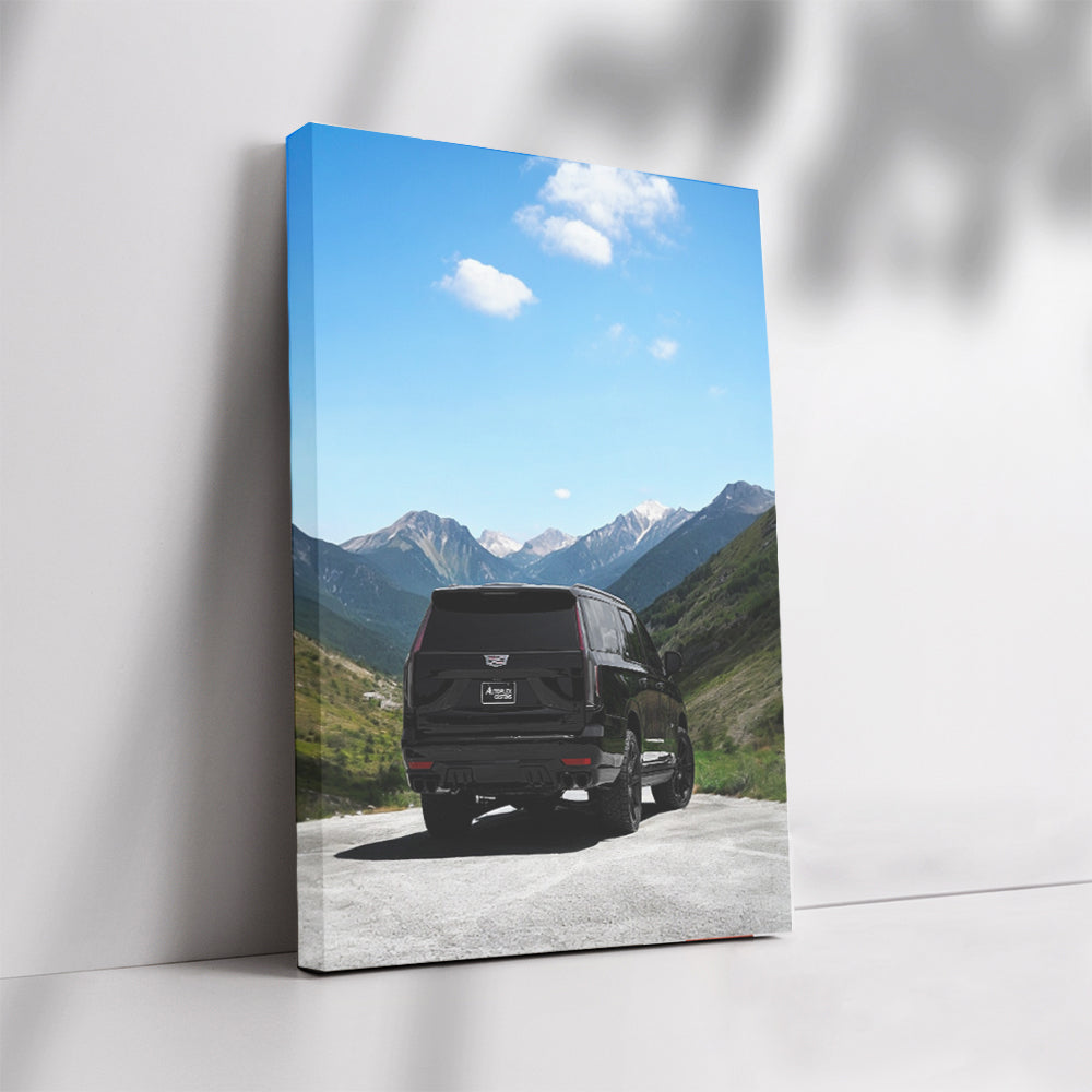 2023 Black Escalade ESV V-Series in Mountains - Rugged Elegance