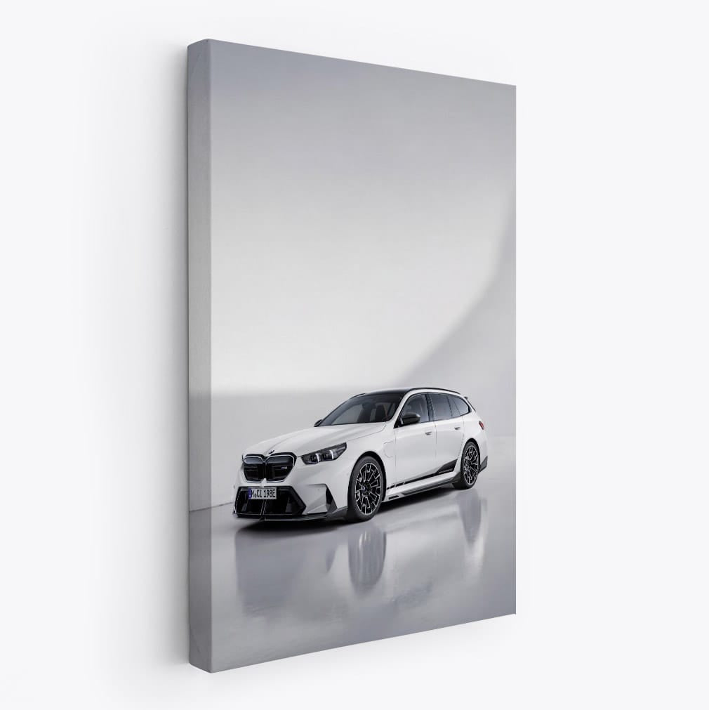 2025 BMW M5 Resting by White Wall - Power Meets Elegance