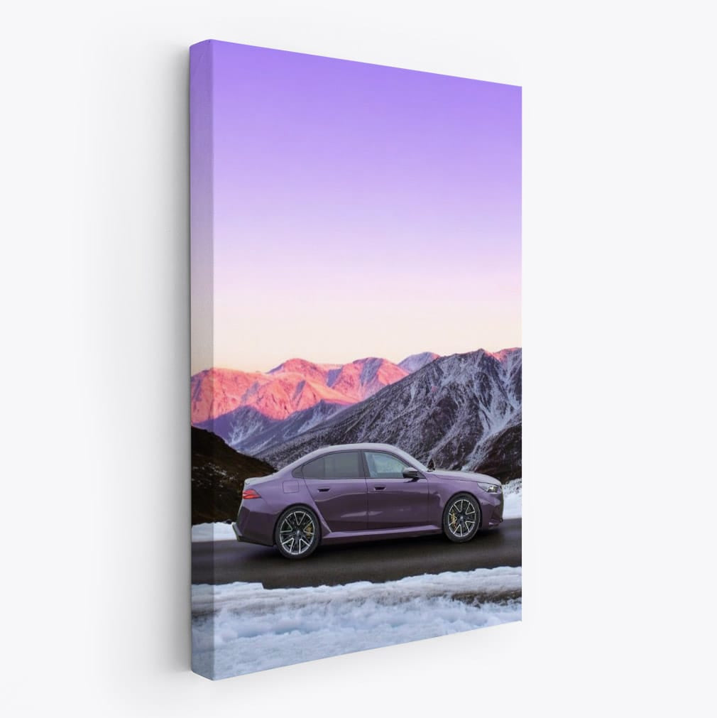 Purple 2025 BMW M5 with Majestic Mountains - Power Redefined