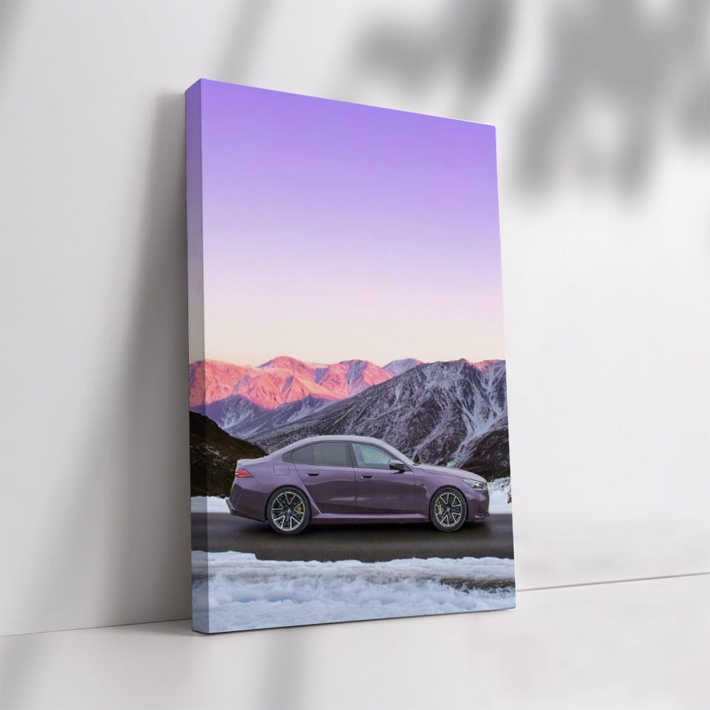 Purple 2025 BMW M5 with Majestic Mountains - Power Redefined