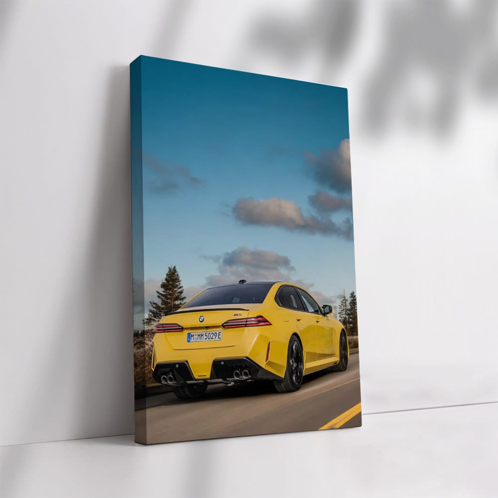 2025 Yellow BMW M5 in Clear Weather - Performance Redefined