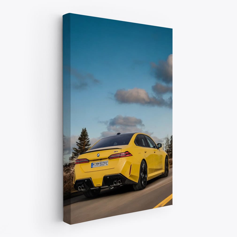 2025 Yellow BMW M5 in Clear Weather - Performance Redefined