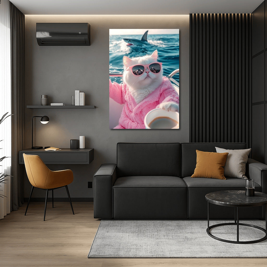 The Cat in the Pink Robe and the Sea Drama