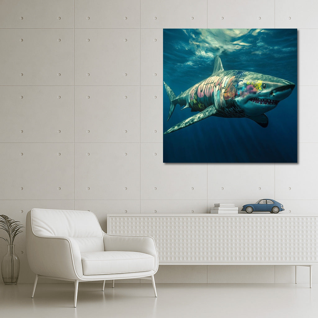 Underwater Hooligan: Shark in Flowers