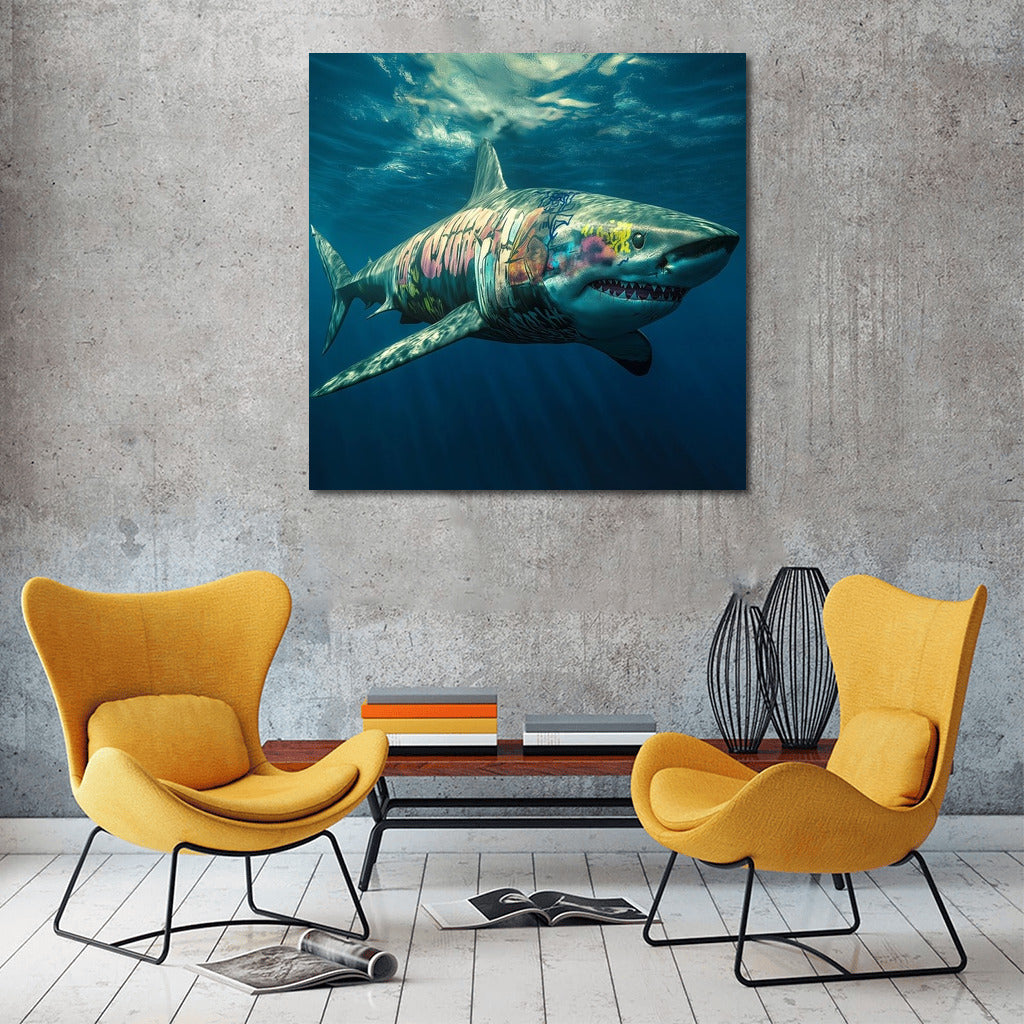 Underwater Hooligan: Shark in Flowers