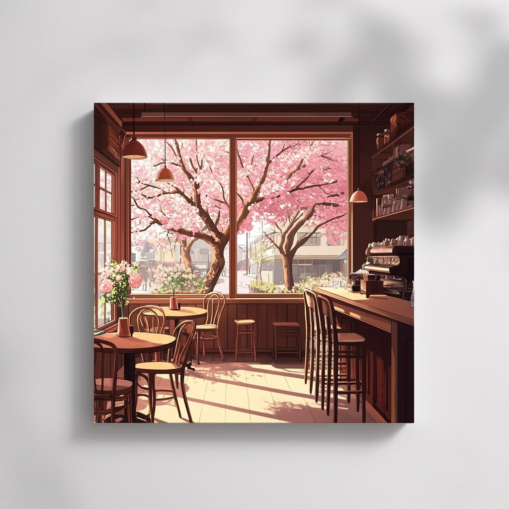 Sakura Morning in the Cafe