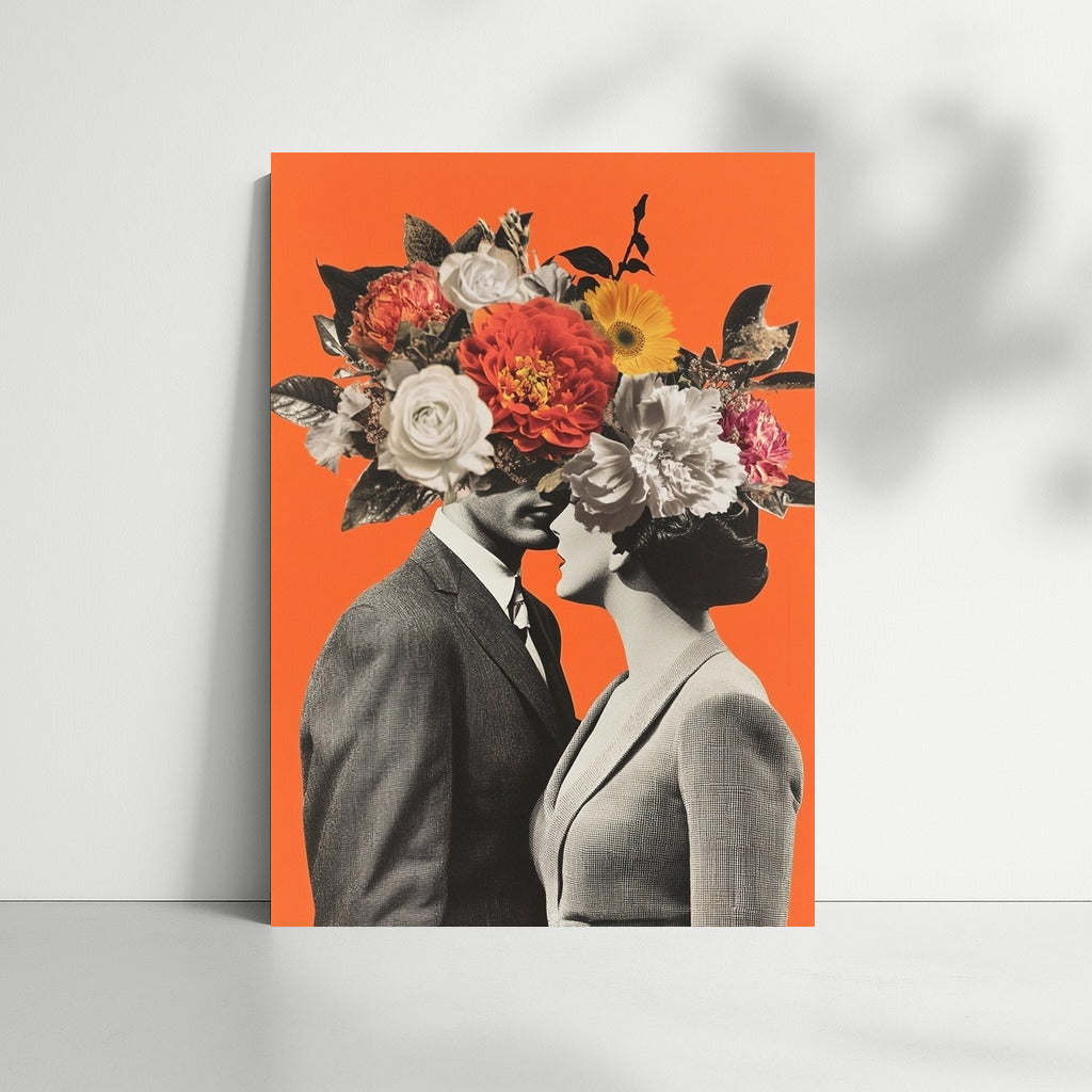 Flower Hearts in Embrace