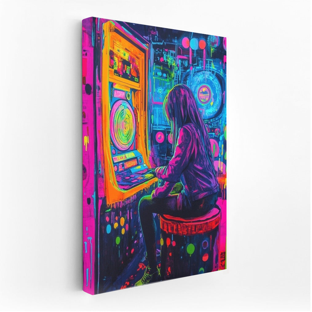 Neon Guardian of Arcade Dreams