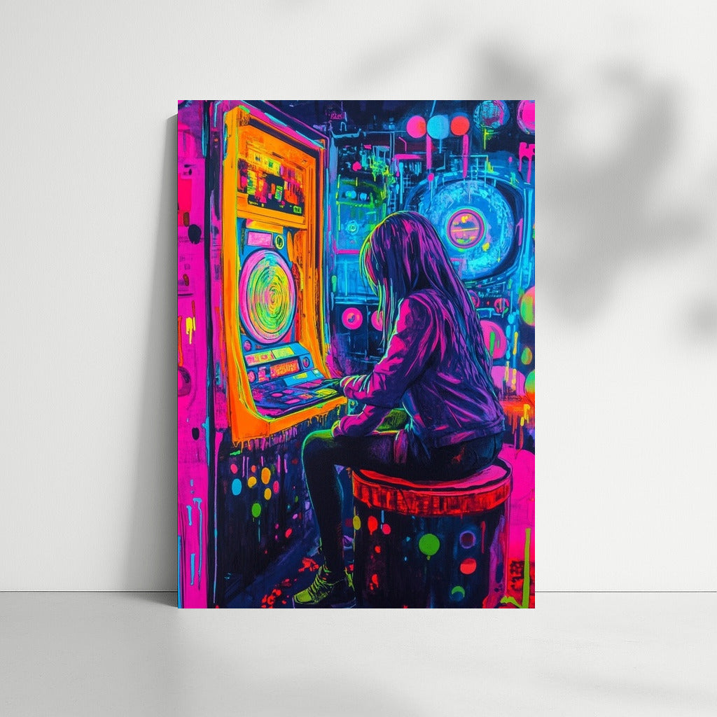 Neon Guardian of Arcade Dreams