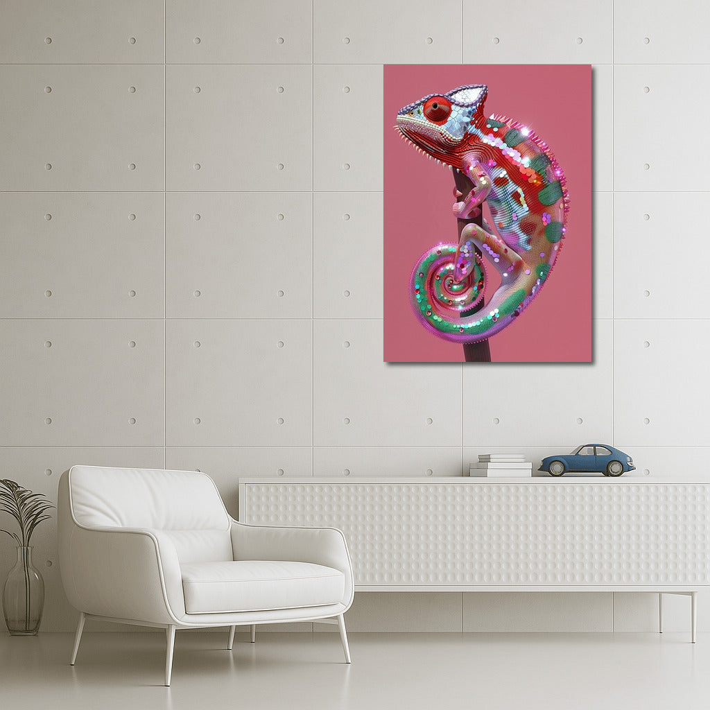 Chameleon in the Dance of Flowers