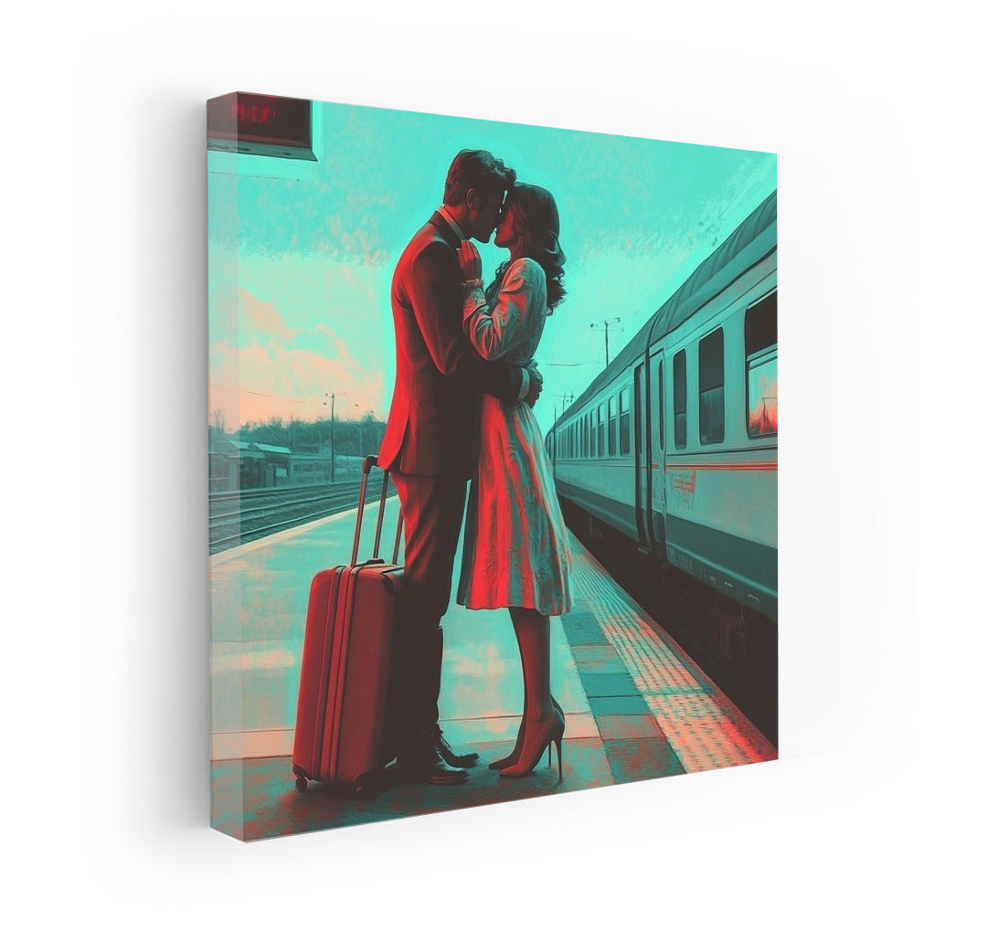 Colors of Farewell on the Platform