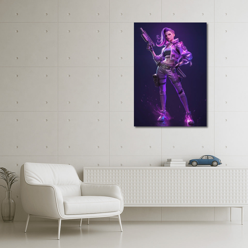 Neon Guardian of the Future