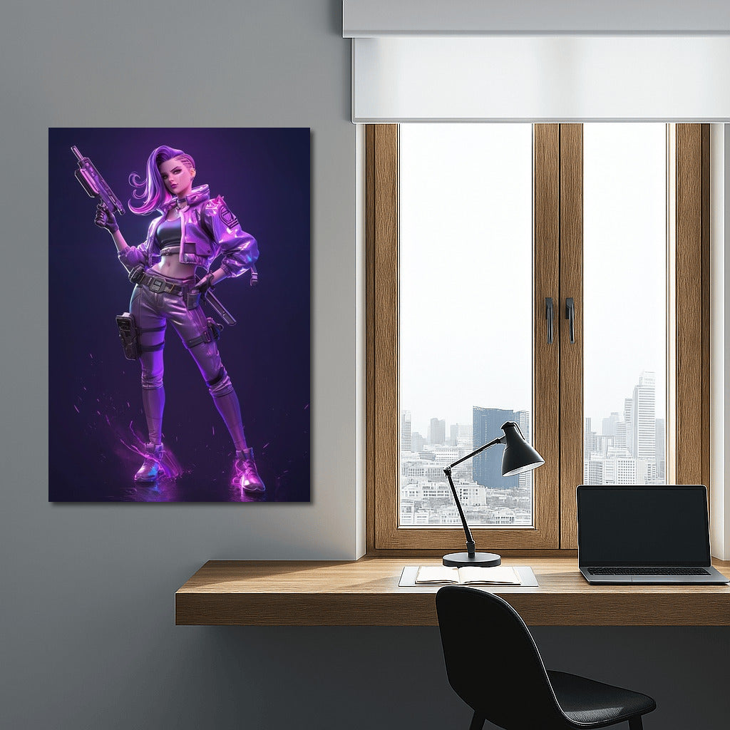 Neon Guardian of the Future