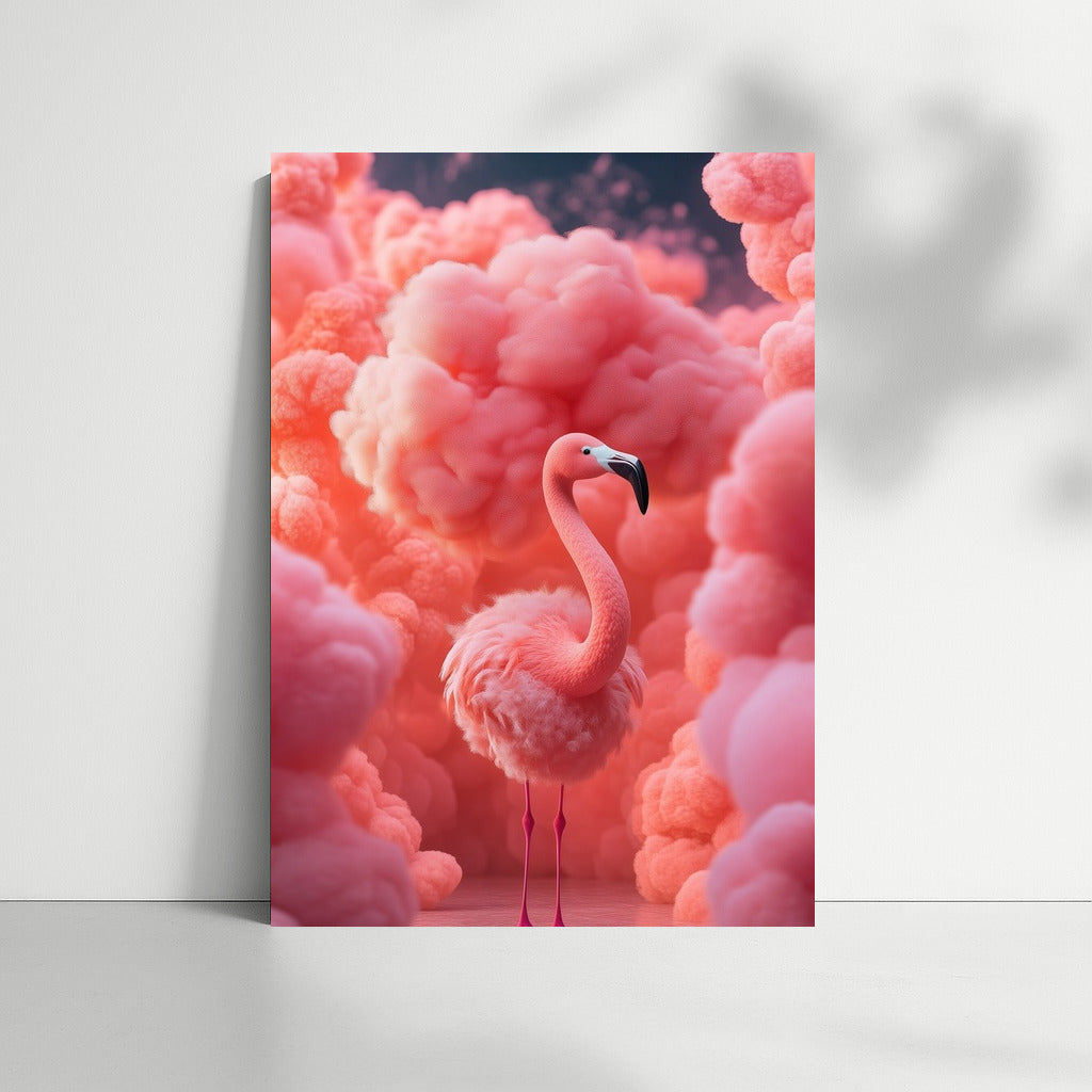 Flamingo Dance in Pink Clouds