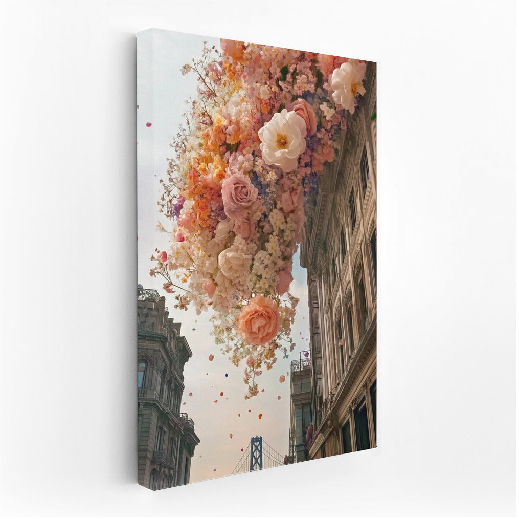 Floating Bouquets: Urban Symphony of Flowers