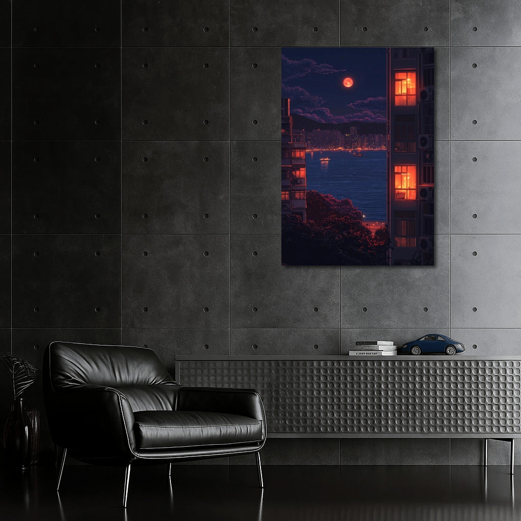 Neon Symphony Under the Moonlight