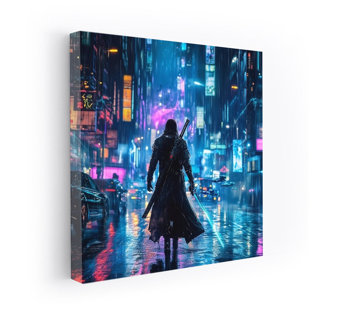 Neon Ronin: Guardian of Futuristic Shadows