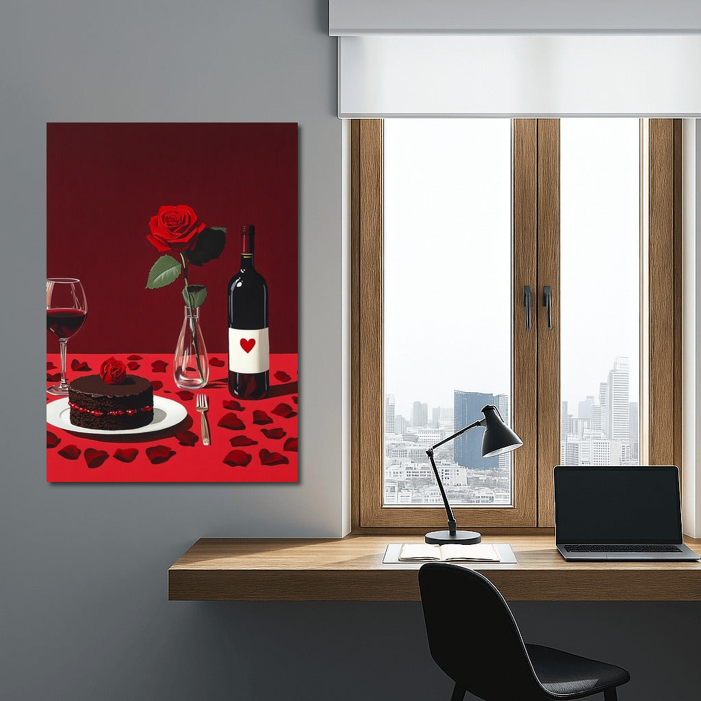 Trio of Temptation: Wine, Rose and Chocolate