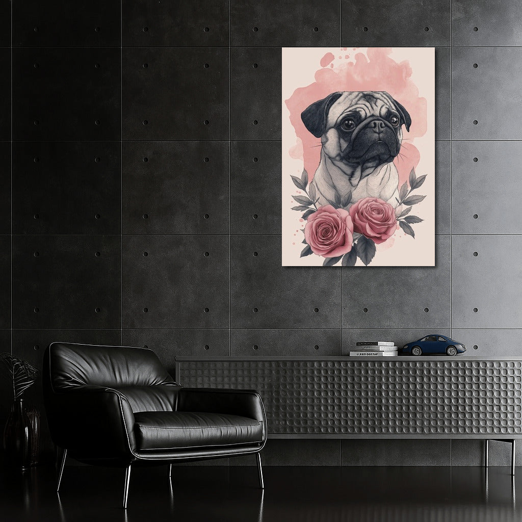 Pink Pug Charm