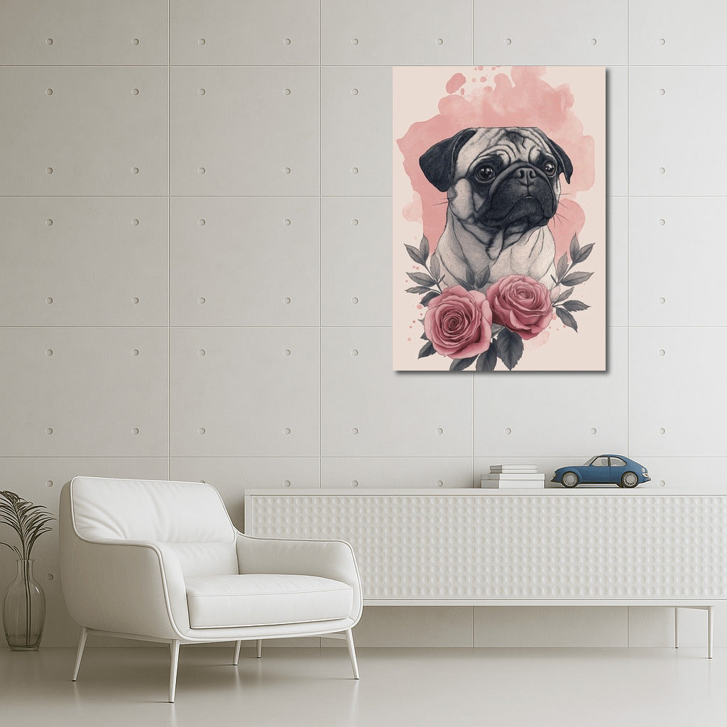 Pink Pug Charm