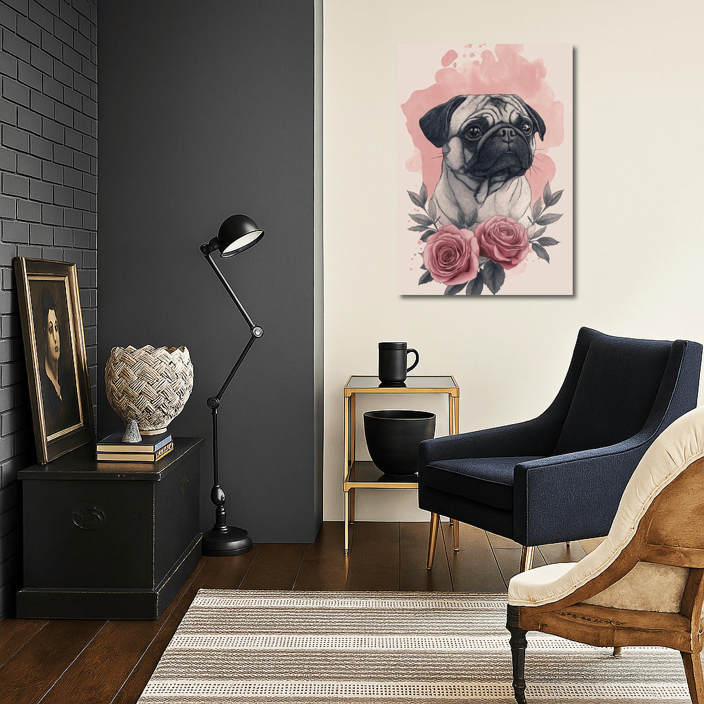 Pink Pug Charm