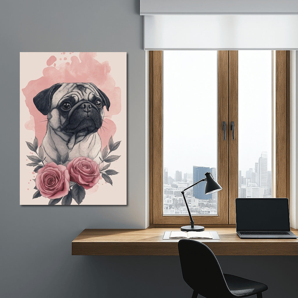 Pink Pug Charm