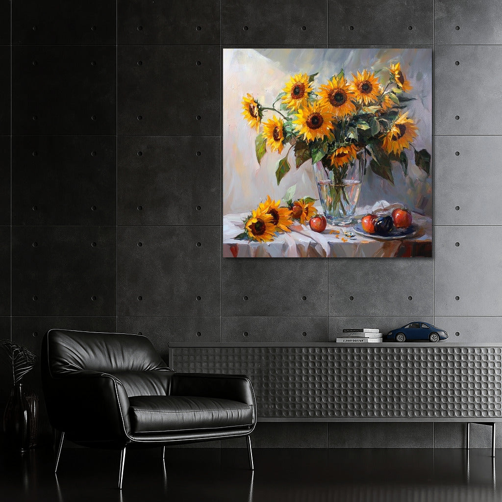 Solar Burst: Sunflowers and Fruits
