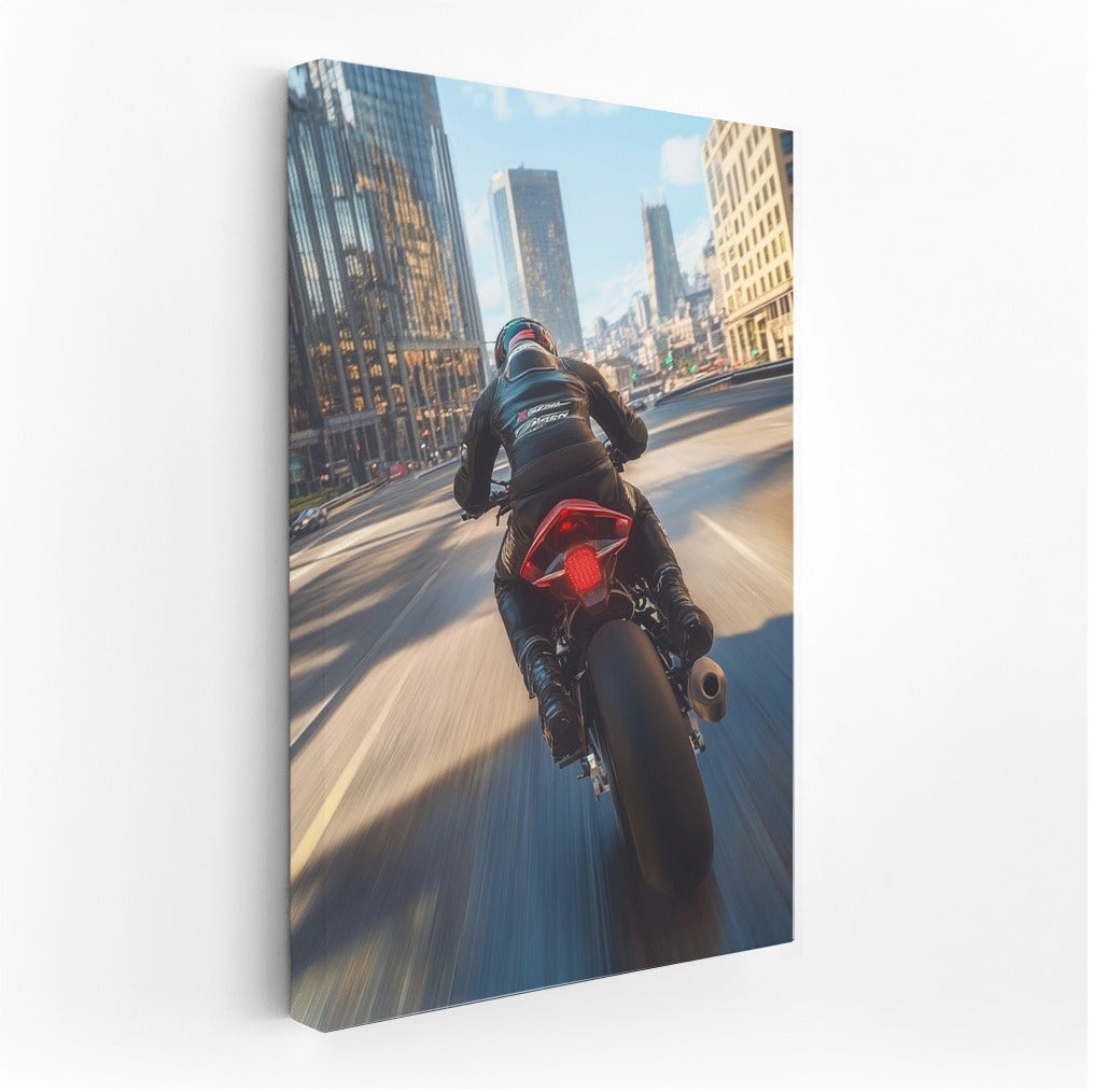 Urban Whirlwind: Motorcycle in the Flow