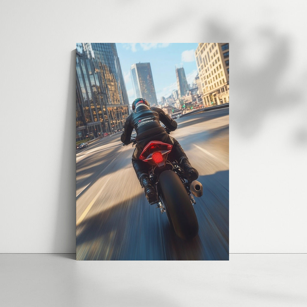 Urban Whirlwind: Motorcycle in the Flow