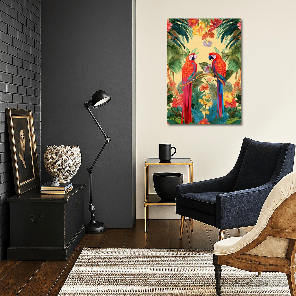 Tropical Symphony: Colorful Parrots