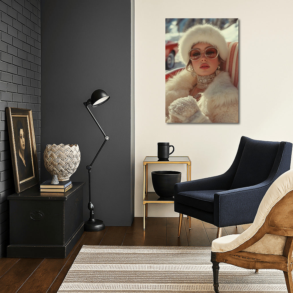 Retro charm in winter fur