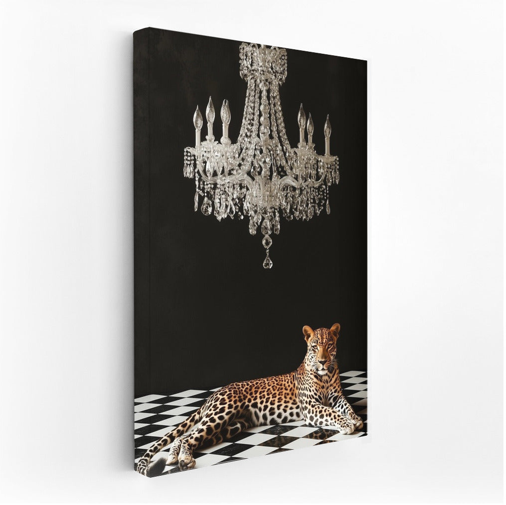 Chandelier and Leopard: The Majesty of Light