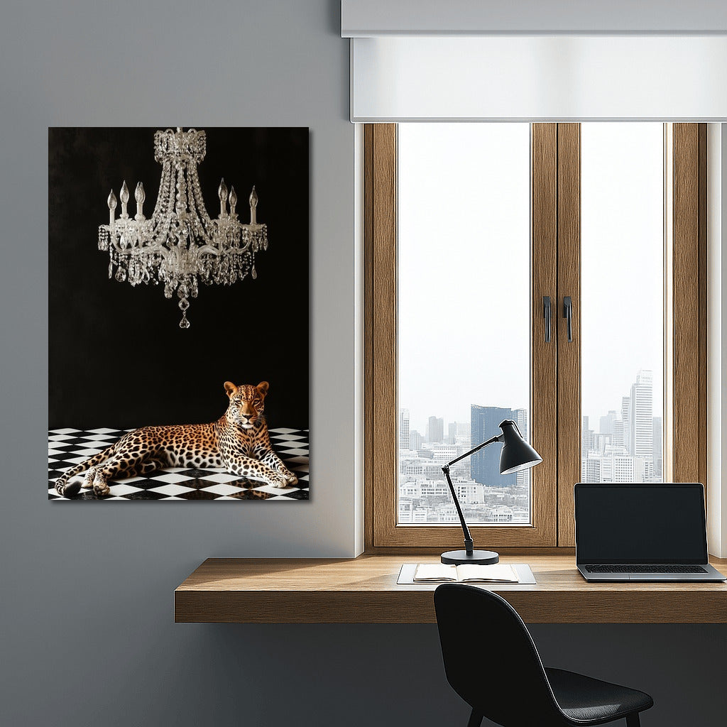 Chandelier and Leopard: The Majesty of Light