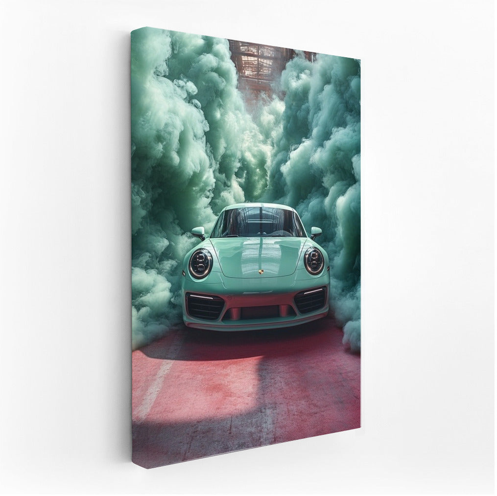 Emerald Rush: Porsche 911 in the Fog