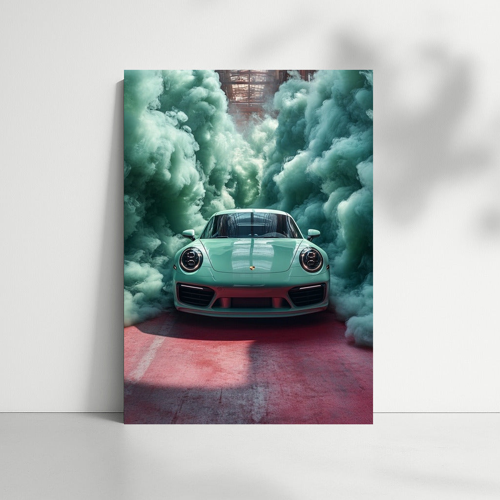 Emerald Rush: Porsche 911 in the Fog