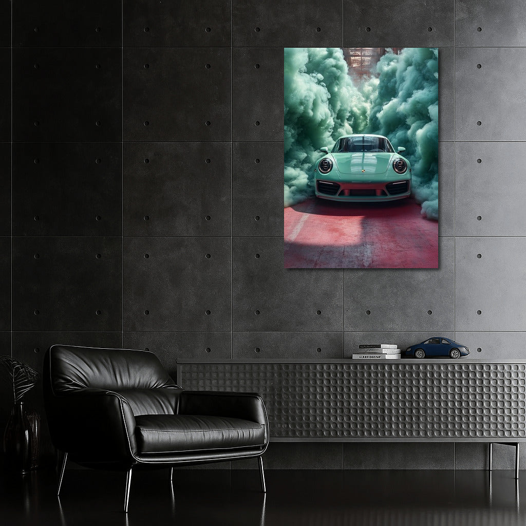 Emerald Rush: Porsche 911 in the Fog