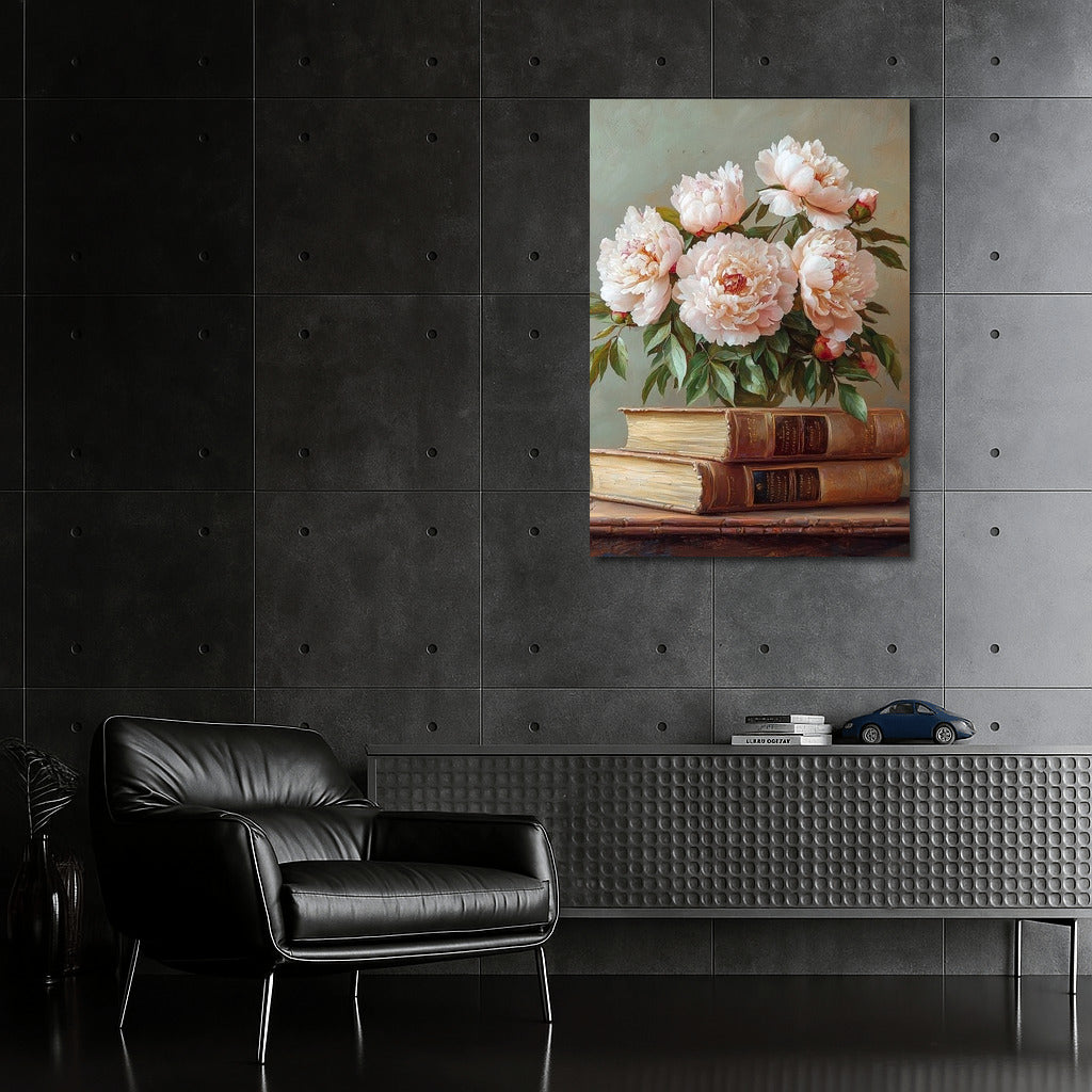 Peonies on the Pages of Time