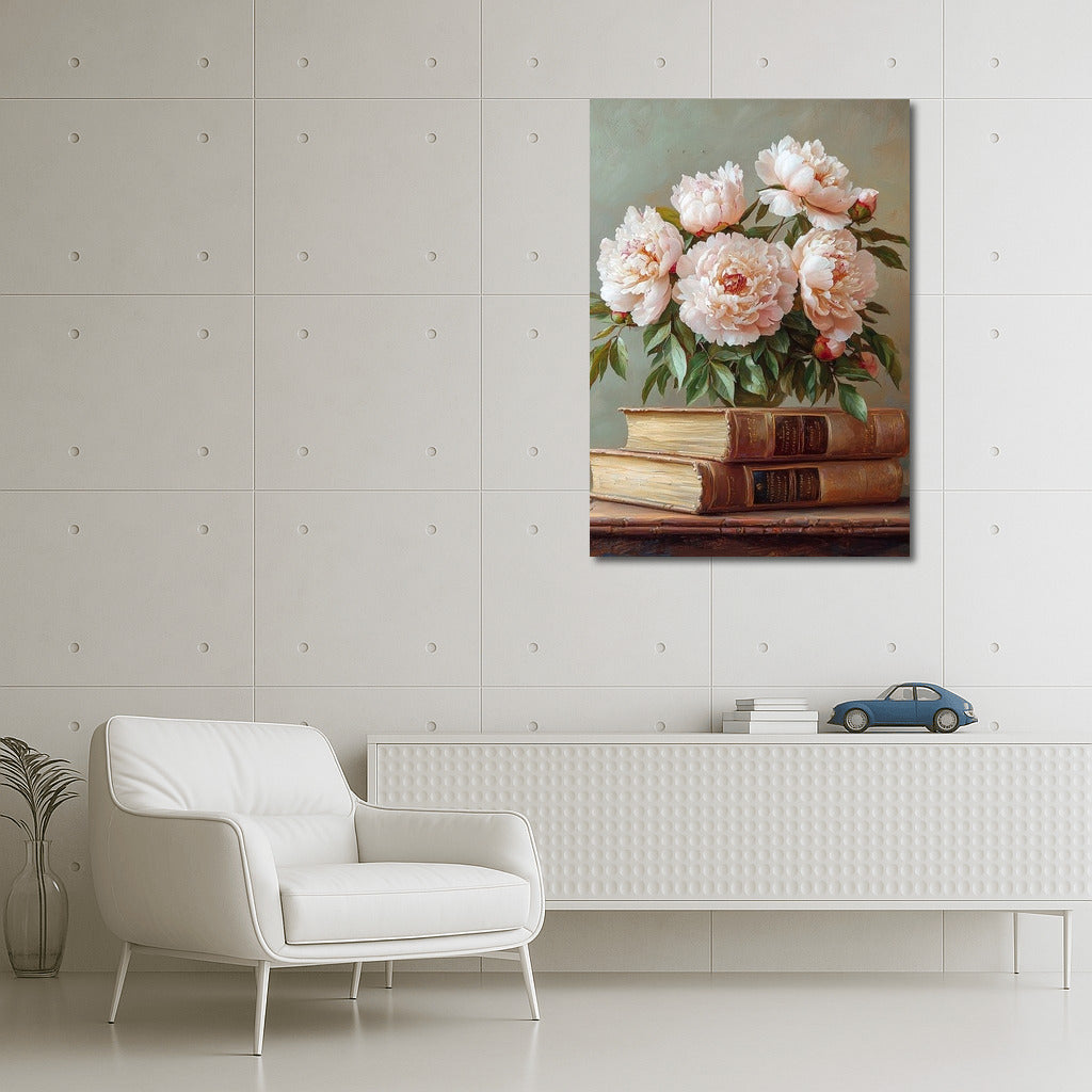Peonies on the Pages of Time