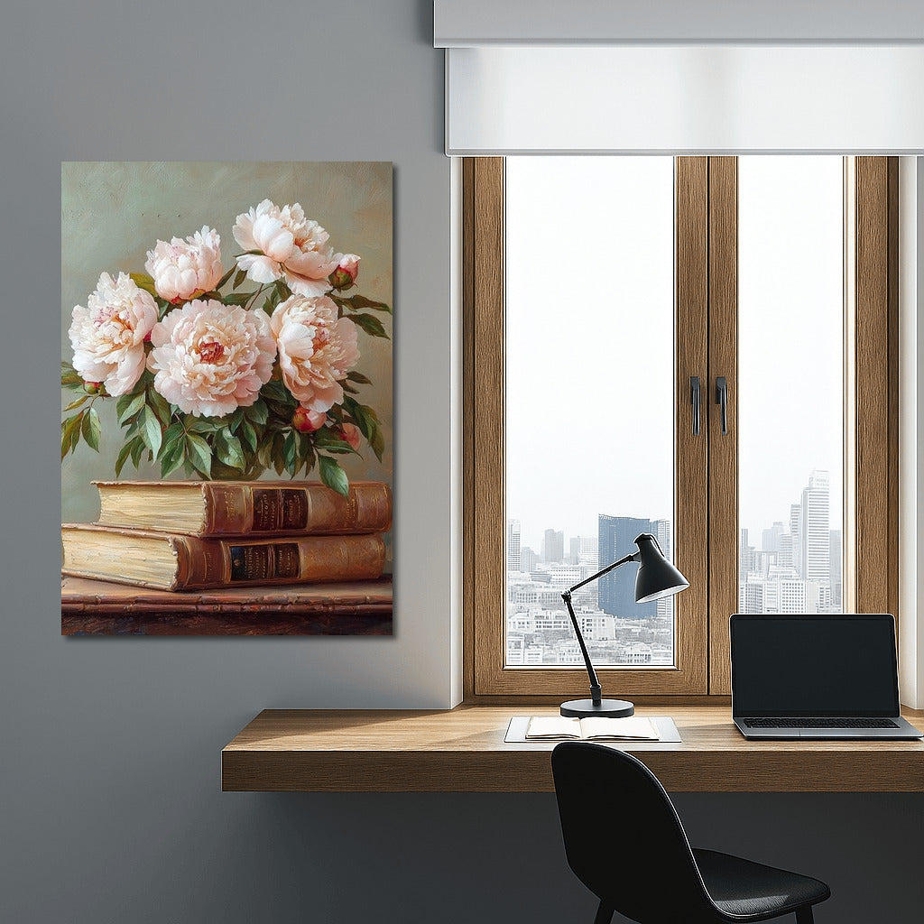 Peonies on the Pages of Time