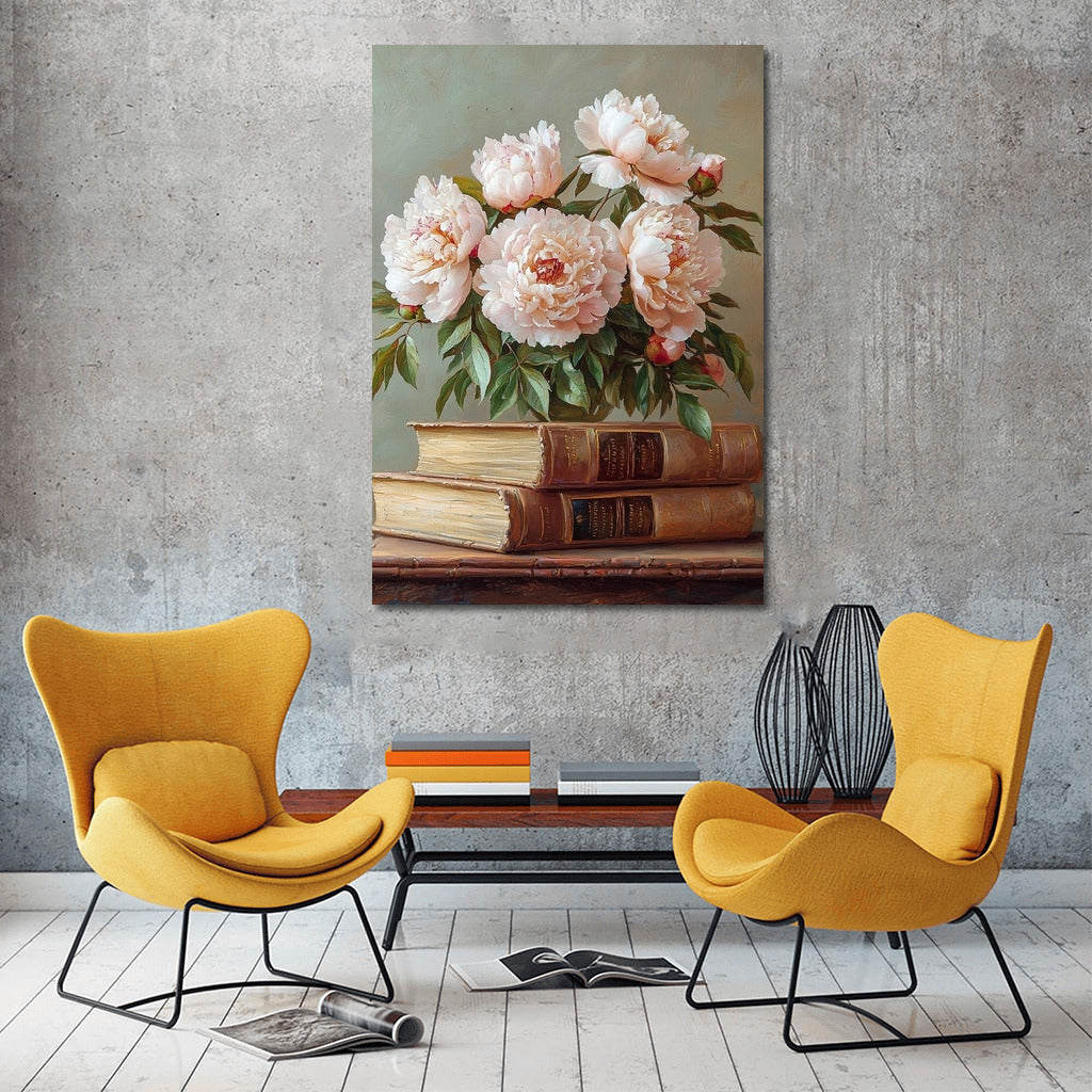 Peonies on the Pages of Time