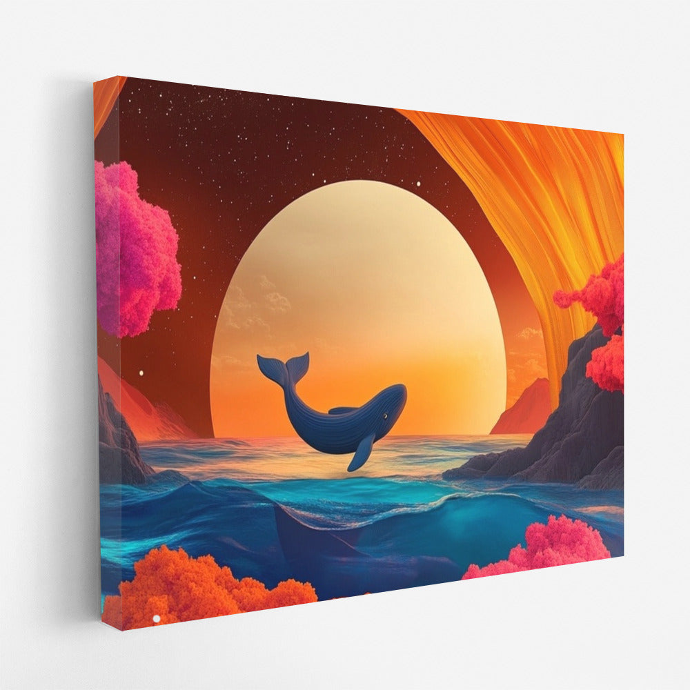 Flight of the Whale in the Sunset Tale