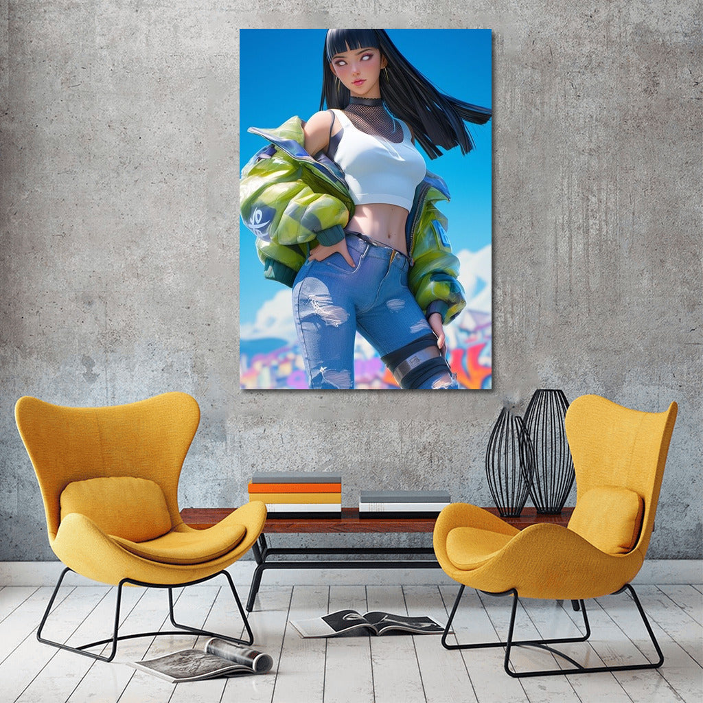 Urban Muse in Bright Clothes