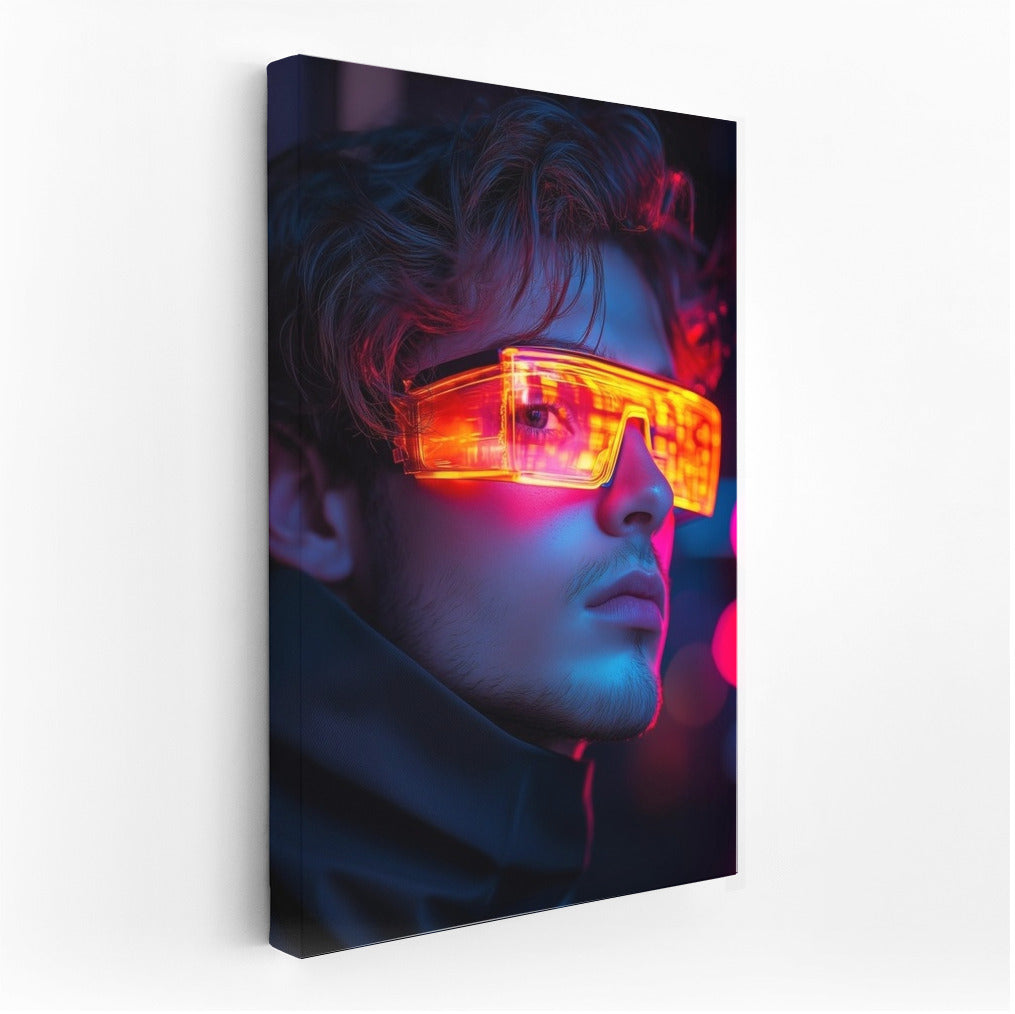 Light Portrait: The Enigma in the Neon Halo