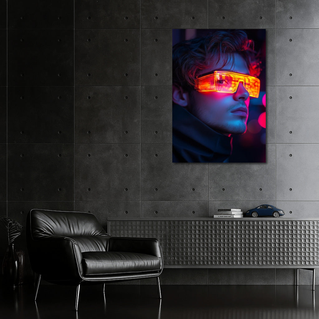 Light Portrait: The Enigma in the Neon Halo