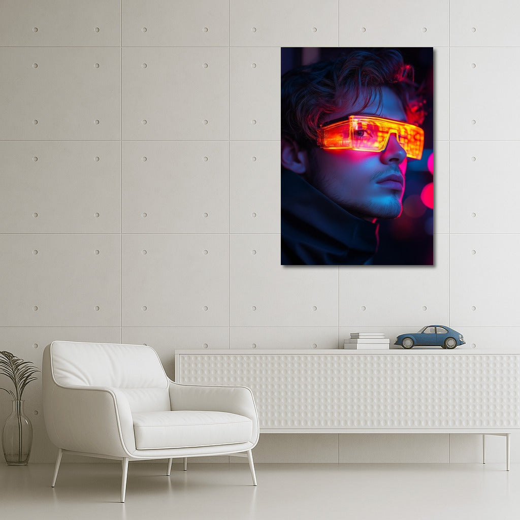Light Portrait: The Enigma in the Neon Halo