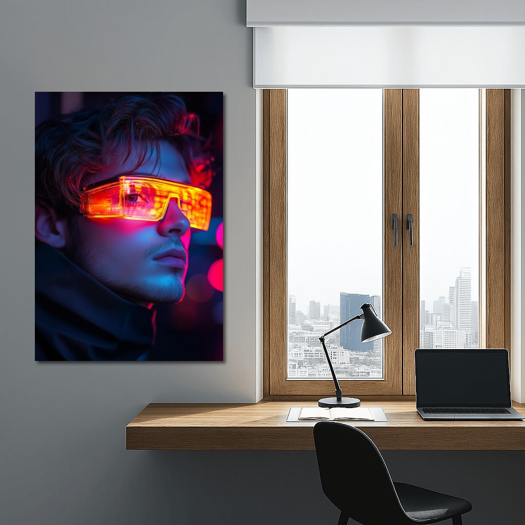 Light Portrait: The Enigma in the Neon Halo